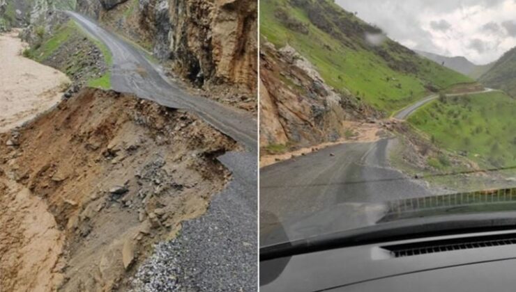 Hakkari’de kuvvetli yağış heyelanlara neden oldu