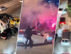 Bursa’da, 2 farklı düğün konvoyu yolu kapattı: Havaya ateş açıp, çiftetelli oynadılar