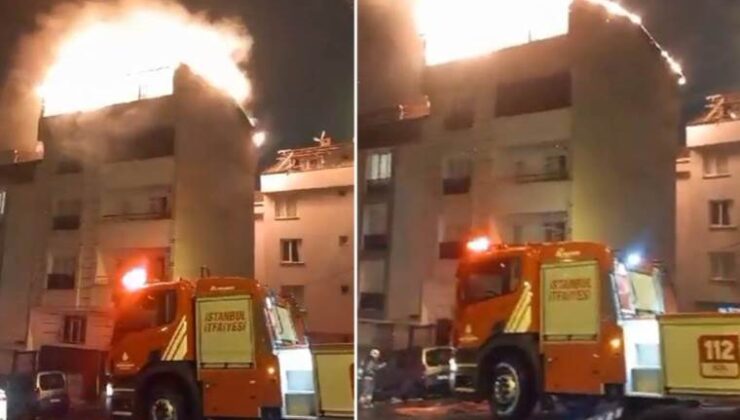Esenyurt’ta korkutan yangın: Kısa müddette çatıyı sardı