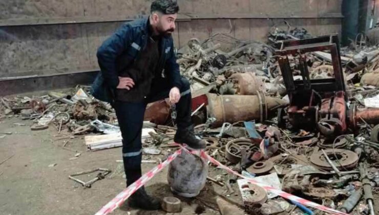 Haddehanenin hurdalığında ‘top mermisi’ bulundu