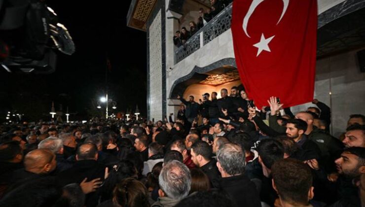 Manisa’daki şehit cenazesinde gerginlik