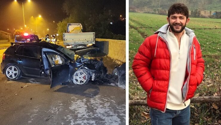 Düzce’de dehşetli kaza: Park halindeki TIR’a çarpan arabanın şoförü hayatını kaybetti