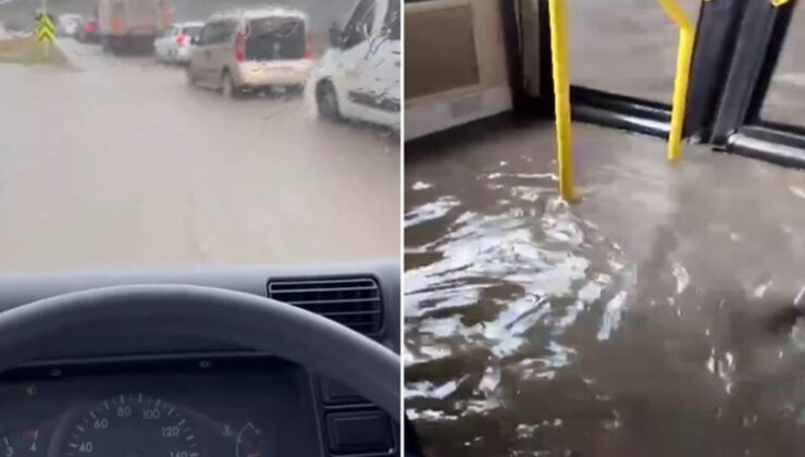 İstanbul’da kuvvetli sağanak felç etti: Ataşehir ve Ümraniye’de yollar göle döndü