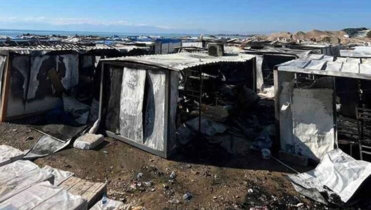 İnşaat alanında yangın paniği: Doğalgaz sınırı korkuttu
