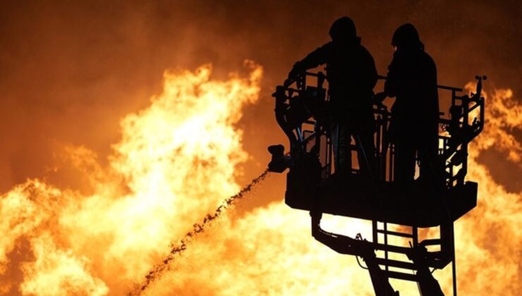 Tokat’ta taş ocağında korkutan yangın: 7 iş makinesi ziyan gördü