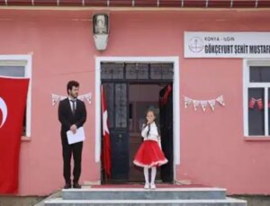 Tek öğrencili okulda ’23 Nisan’ coşkusu