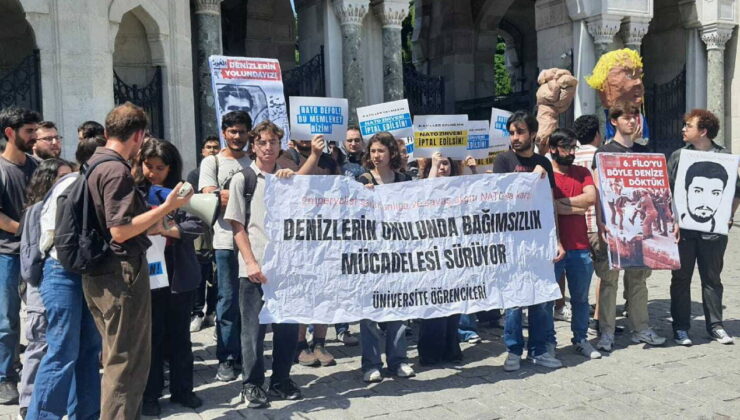 Beyazıt Meydanı’nda NATO tersi aksiyon: ‘Emperyalizmin savaş siyasetlerinin bedelini işçi halklar ve gençler ödüyor’