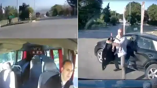 Savcı ile minibüs sürücüsünün trafikteki arbedesinin manzaraları ortaya çıktı: Hem savcı hem sürücü hakkında isimli süreç başlatıldı